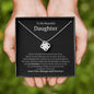 To My Beautiful Daughter Love Knot Necklace - Always Remember how proud I am 14K White Gold Finish / Two-Toned Box Jewelry Giftinum