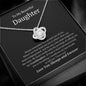 To My Beautiful Daughter Love Knot Necklace - Always Remember how proud I am 14K White Gold Finish / Two-Toned Box Jewelry Giftinum
