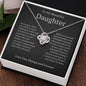 To My Beautiful Daughter Love Knot Necklace - As you grow older 14K White Gold Finish / Two-Toned Box Jewelry Giftinum