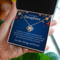 To My Beautiful Daughter Love Knot Necklace - Christmas is a reminder 14K White Gold Finish / Standard Box Jewelry Giftinum