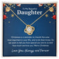 To My Beautiful Daughter Love Knot Necklace - Christmas is a reminder 18K Yellow Gold Finish / Standard Box Jewelry Giftinum