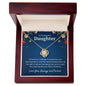 To My Beautiful Daughter Love Knot Necklace - Christmas is a reminder 18K Yellow Gold Finish / Luxury Box Jewelry Giftinum