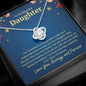To My Beautiful Daughter Love Knot Necklace - Our Christmas has always 14K White Gold Finish / Standard Box Jewelry Giftinum