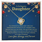 To My Beautiful Daughter Love Knot Necklace - Our Christmas has always 14K White Gold Finish / Standard Box Jewelry Giftinum