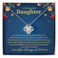 To My Beautiful Daughter Love Knot Necklace - Our Christmas has always 14K White Gold Finish / Standard Box Jewelry Giftinum