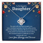 To My Beautiful Daughter Love Knot Necklace - The years with you 14K White Gold Finish / Standard Box Jewelry Giftinum