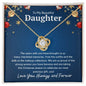 To My Beautiful Daughter Love Knot Necklace - The years with you 18K Yellow Gold Finish / Standard Box Jewelry Giftinum