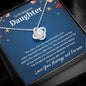 To My Beautiful Daughter Love Knot Necklace - The years with you 14K White Gold Finish / Standard Box Jewelry Giftinum
