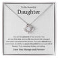 To My Beautiful Daughter Love Knot Necklace - You are the pinnacle of my success 14K White Gold Finish / Two-Toned Box Jewelry Giftinum
