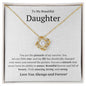To My Beautiful Daughter Love Knot Necklace - You are the pinnacle of my success 18K Yellow Gold Finish / Two-Toned Box Jewelry Giftinum