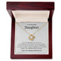 To My Beautiful Daughter Love Knot Necklace - You are the pinnacle of my success 18K Yellow Gold Finish / Luxury Box w/LED Jewelry Giftinum