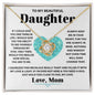 To My Beautiful Daughter Love knot 14K White Gold Finish / Two-Toned Box Jewelry Giftinum