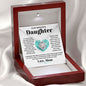 To My Beautiful Daughter Love knot 14K White Gold Finish / Two-Toned Box Jewelry Giftinum