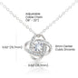 To My Beautiful Daughter Love knot 14K White Gold Finish / Two-Toned Box Jewelry Giftinum