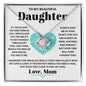 To My Beautiful Daughter Love knot 14K White Gold Finish / Two-Toned Box Jewelry Giftinum