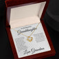 To My Beautiful Granddaughter From Grandma Love knot Necklace - Know that no matter how old you are 14K White Gold Finish / Two-Toned Box Jewelry Giftinum
