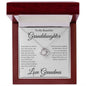 To My Beautiful Granddaughter From Grandma Love knot Necklace - Know that no matter how old you are 14K White Gold Finish / Luxury Box w/LED Jewelry Giftinum