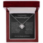 To My Beautiful Granddaughter Love Knot Necklace - As you grow older 14K White Gold Finish / Luxury Box w/LED Jewelry Giftinum