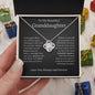 To My Beautiful Granddaughter Love Knot Necklace - As you grow older 14K White Gold Finish / Two-Toned Box Jewelry Giftinum