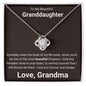 To My Beautiful Granddaughter Love Knot Necklace From Grandma - Someday when the book of my life ends. 14K White Gold Finish / Two-Toned Box Jewelry Giftinum