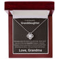 To My Beautiful Granddaughter Love Knot Necklace From Grandma - Someday when the book of my life ends. 14K White Gold Finish / Luxury Box w/LED Jewelry Giftinum