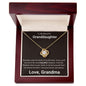 To My Beautiful Granddaughter Love Knot Necklace From Grandma - Someday when the book of my life ends. 18K Yellow Gold Finish / Luxury Box w/LED Jewelry Giftinum