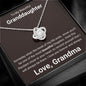 To My Beautiful Granddaughter Love Knot Necklace From Grandma - Someday when the book of my life ends. 14K White Gold Finish / Two-Toned Box Jewelry Giftinum