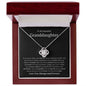 To My Beautiful Granddaughter Love Knot Necklace Gift From Grandparent - As you grow older 14K White Gold Finish / Standard Box Jewelry Giftinum