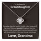 To My Beautiful Granddaughter from Grandma Love Knot Necklace - Someday when the book of my life ends 14K White Gold Finish / Two-Toned Box Jewelry Giftinum