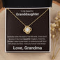 To My Beautiful Granddaughter from Grandma Love Knot Necklace - Someday when the book of my life ends 14K White Gold Finish / Two-Toned Box Jewelry Giftinum