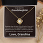 To My Beautiful Granddaughter from Grandma Love Knot Necklace - Someday when the book of my life ends 14K White Gold Finish / Two-Toned Box Jewelry Giftinum
