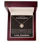 To My Beautiful Granddaughter from Grandma Love Knot Necklace - Someday when the book of my life ends 14K White Gold Finish / Two-Toned Box Jewelry Giftinum