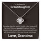To My Beautiful Granddaughter from Grandma Love Knot Necklace - Someday when the book of my life ends 14K White Gold Finish / Two-Toned Box Jewelry Giftinum