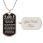 To My Daddy Dog Tag Necklace - God thought I was extra special Military Chain (Silver) / No Jewelry Giftinum