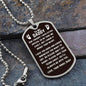To My Daddy Dog Tag Necklace - God thought I was extra special Military Chain (Silver) / No Jewelry Giftinum
