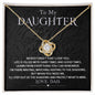 To My Daughter - Black Ver Love knot 18K Yellow Gold Finish / Standard Box Jewelry Giftinum
