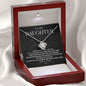 To My Daughter - Black Ver Love knot 14K White Gold Finish / Standard Box Jewelry Giftinum