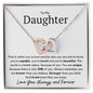 To My Daughter Interlocking Heart Necklace - Find it within you Polished Stainless Steel & Rose Gold Finish / Two-Toned Box Jewelry Giftinum