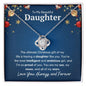 To My Daughter Love Knot Necklace- The ultimate Christmas gift 14K White Gold Finish / Standard Box Jewelry Giftinum