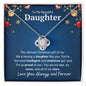 To My Daughter Love Knot Necklace- The ultimate Christmas gift 14K White Gold Finish / Standard Box Jewelry Giftinum