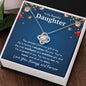 To My Daughter Love Knot Necklace- The ultimate Christmas gift 14K White Gold Finish / Standard Box Jewelry Giftinum