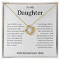 To My Daughter Love Knot Necklace From Mom - I gave birth to you. 18K Yellow Gold Finish / Standard Box Jewelry Giftinum