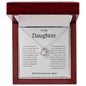 To My Daughter Love Knot Necklace From Mom - I gave birth to you. 14K White Gold Finish / Luxury Box Jewelry Giftinum