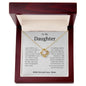 To My Daughter Love Knot Necklace From Mom - I gave birth to you. 18K Yellow Gold Finish / Luxury Box Jewelry Giftinum