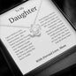 To My Daughter Love Knot Necklace From Mom - I gave birth to you. 14K White Gold Finish / Standard Box Jewelry Giftinum