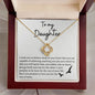To My Daughter Necklace - Never Lose 14K White Gold Finish / Two-Toned Box Jewelry Giftinum