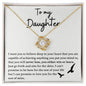 To My Daughter Necklace - Never Lose 14K White Gold Finish / Two-Toned Box Jewelry Giftinum