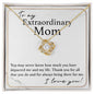 To My Extraordinary Mom Love knot 14K White Gold Finish / Two-Toned Box Jewelry Giftinum