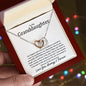To My Granddaughter Interlocking Heart Necklace - Our biggest wish Polished Stainless Steel & Rose Gold Finish / Two-Toned Box Jewelry Giftinum
