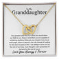 To My Granddaughter Interlocking Heart Necklace - Our greatest wish 18K Yellow Gold Finish / Two-Toned Box Jewelry Giftinum